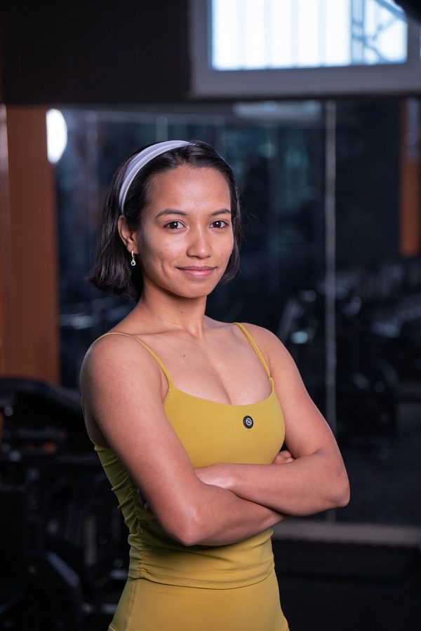 Sabina Shrestha, personal trainer, in the gym